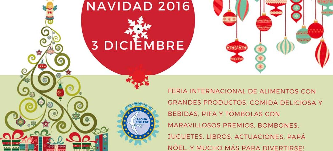 El 3 de diciembre asiste al Bazar de Navidad de Aloha College