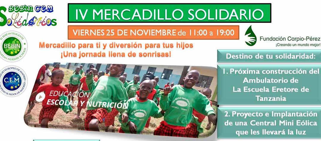 El Colegio Europeo de Madrid y la Escuela Infantil BEBIN celebran su IV Mercadillo solidario