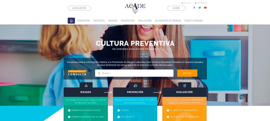 Campaña informativa sobre prevención de riesgos laborales en colegios