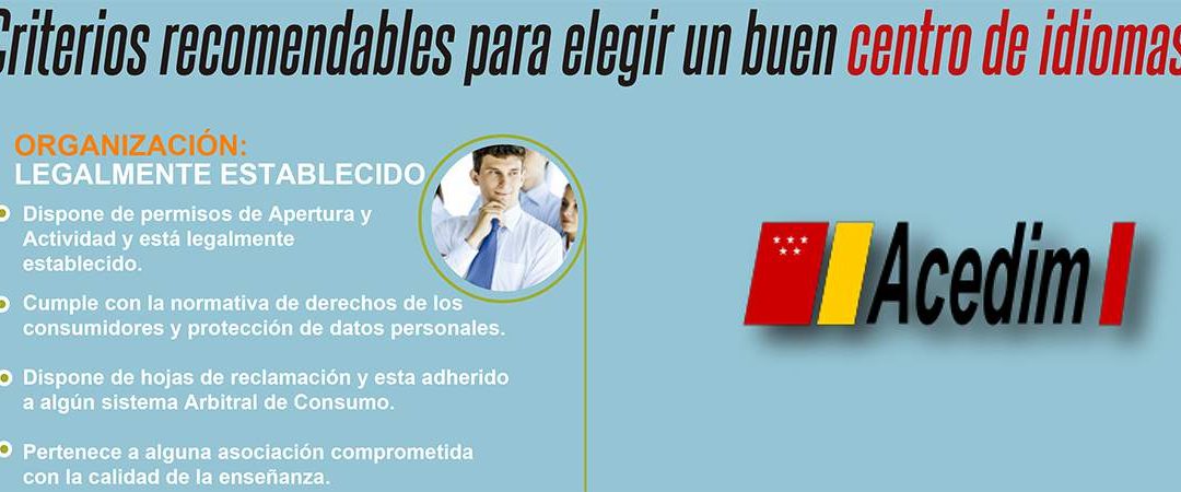 ACEDIM promociona la calidad y profesionalidad de sus centros de idiomas asociados