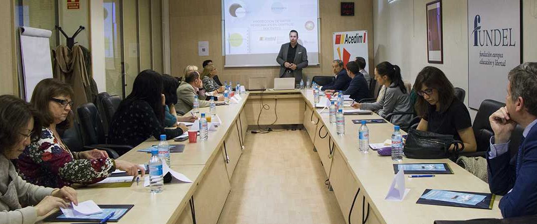 Presentación sobre protección de datos de Mesher en el desayuno de trabajo de ACEDIM
