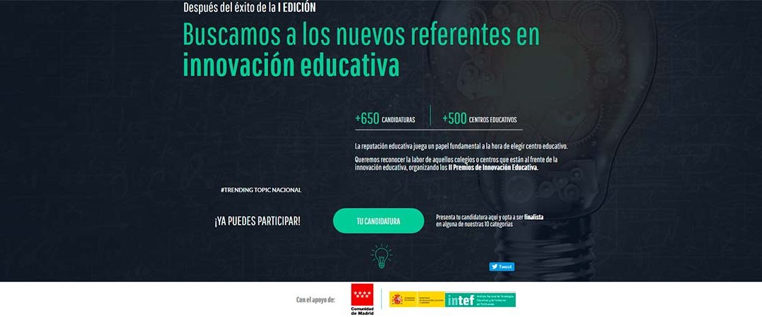 Más de 200 centros educativos de toda España presentan sus candidaturas a los II Premios de Innovación Educativa