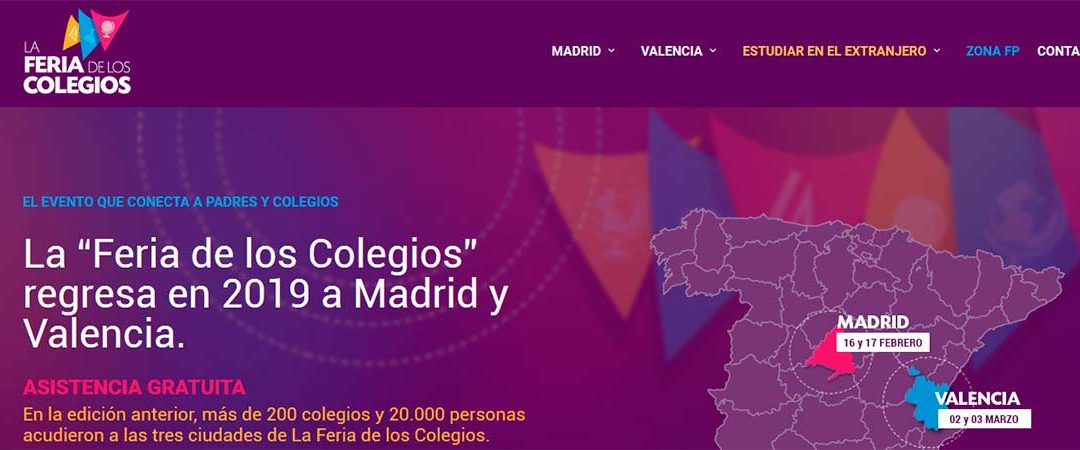 Vuelve la Feria de los Colegios a Madrid y Valencia