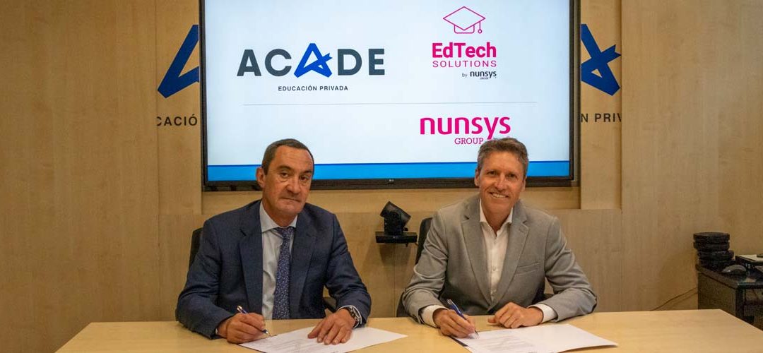 ACADE y Nunsys firman acuerdo para potenciar la transformación digital en cerca de 3000 centros educativos